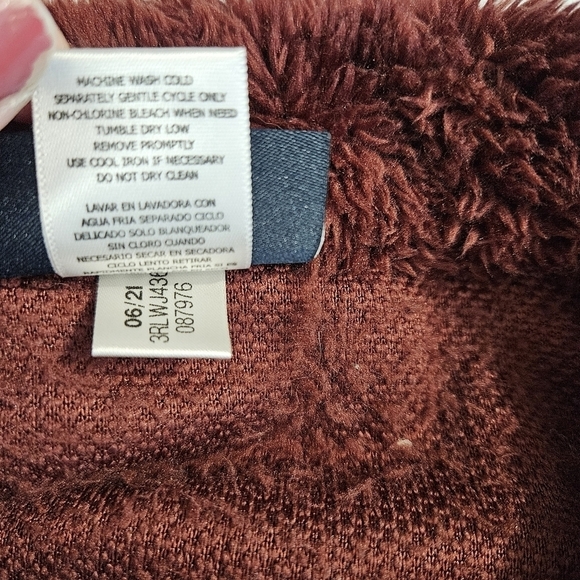 Reebok Maroon Fuzzy Fleece Pullover Jacket - Picture 7 of 7